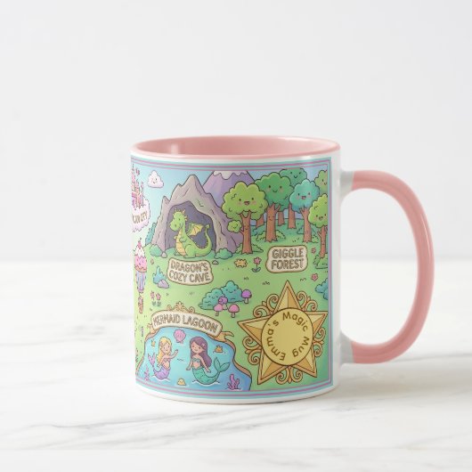 Fairytale World Map Magical Fantasy Kids Mug マグカップ (右)