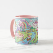 Fairytale World Map Magical Fantasy Kids Mug マグカップ (正面左)