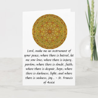 FAITHについてアッシジの聖フランシス カード