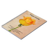 Faithゴールデンオレンジバラアート祈りの言葉ジャーナル ノートブック (左側)