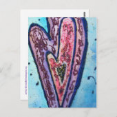 Faithハート絵画のカスタムアートポストカード ポストカード (正面/裏面)