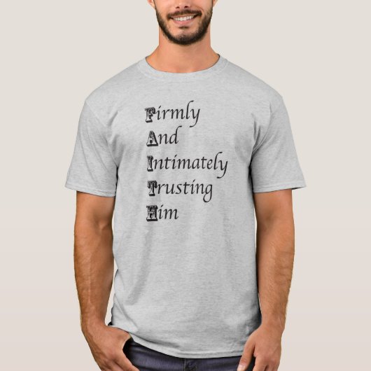 FAITH アクロニムと聖書の詩 Tシャツ (正面)
