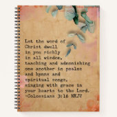 Faith-インスパイア 8.5x11スパイラルバウンドノート ノートブック (正面)
