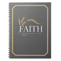 "Faith" ステートメントジャーナル - ミニマリストのタイポグラフィ