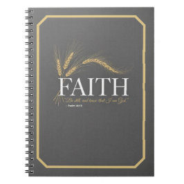 "Faith" ステートメントジャーナル - ミニマリストのタイポグラフィ ノートブック