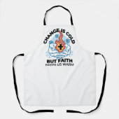 Faith 保 Us Warm - Upifting Winter Artwork エプロン (正面)