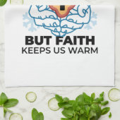 Faith 保 Us Warm - Upifting Winter Artwork キッチンタオル (折り畳み)