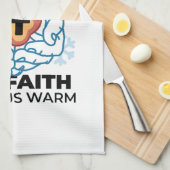 Faith 保 Us Warm - Upifting Winter Artwork キッチンタオル (四つ折り)
