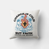 Faith 保 Us Warm - Upifting Winter Artwork クッション (裏面)
