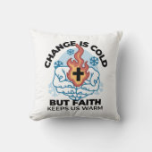 Faith 保 Us Warm - Upifting Winter Artwork クッション (正面)