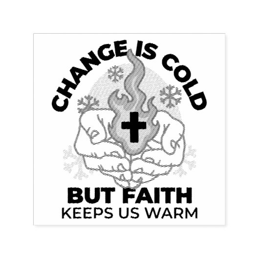 Faith 保 Us Warm - Upifting Winter Artwork セルフインキングスタンプ (デザイン)