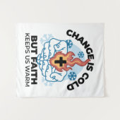 Faith 保 Us Warm - Upifting Winter Artwork タペストリー (正面(横))