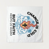 Faith 保 Us Warm - Upifting Winter Artwork タペストリー (正面(横))