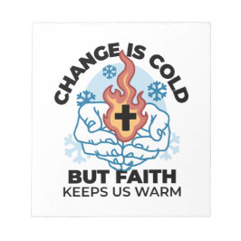 Faith 保 Us Warm - Upifting Winter Artwork ノートパッド