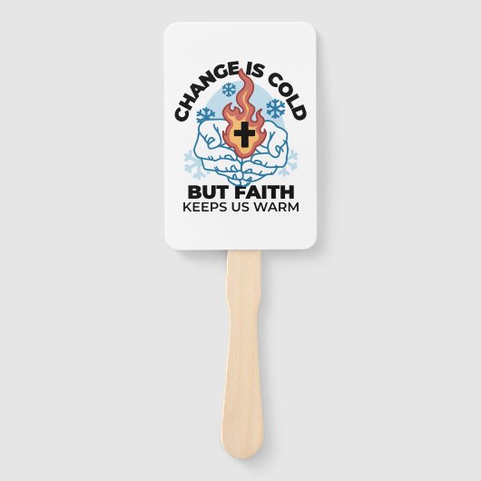 Faith 保 Us Warm - Upifting Winter Artwork ハンドファン (正面)