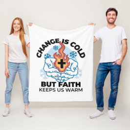 Faith 保 Us Warm - Upifting Winter Artwork フリースブランケット