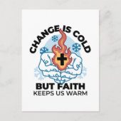 Faith 保 Us Warm - Upifting Winter Artwork ポストカード (正面)