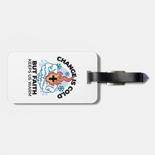 Faith 保 Us Warm - Upifting Winter Artwork ラゲッジタグ (裏面横)