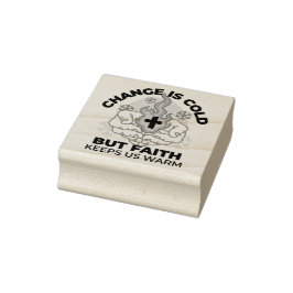 Faith 保 Us Warm - Upifting Winter Artwork ラバースタンプ