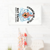 Faith 保 Us Warm - Upifting Winter Artwork 横断幕 (インサイチュ)