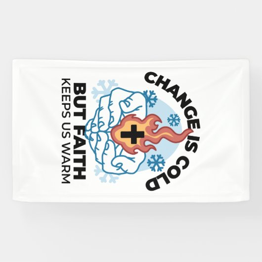 Faith 保 Us Warm - Upifting Winter Artwork 横断幕 (横)