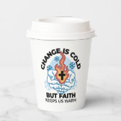 Faith 保 Us Warm - Upifting Winter Artwork 紙コップ (裏面)