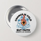 Faith 保 Us Warm - Upifting Winter Artwork 缶バッジ (正面&裏面)
