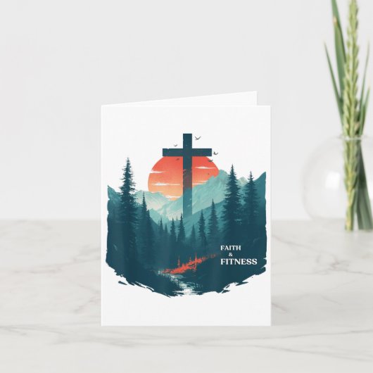 Faith &amp; Fitness Christian - Workout Motivation カード (正面)