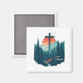 Faith &amp; Fitness Christian - Workout Motivation マグネット (正面/裏面)