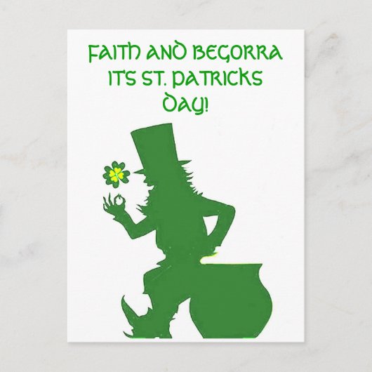 FAITH AND BEGORRA, ST.PATRICKS DAYポストカード ポストカード (正面)