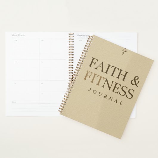 Faith and Fitness Journal – Christian Workout Plan プランナー手帳 (ディスプレー)