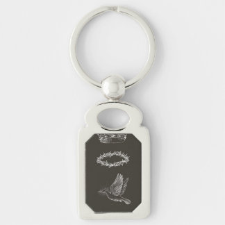 Faith and Freedom Keychain – Bird with Jesus Crown キーホルダー