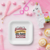 Faith and Gratitude Artwork – Uplifting Christian  ペーパープレート (パーティー)