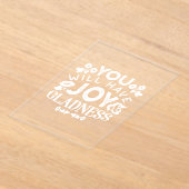 Faith and Happiness – Joy and Gladness Quotes アクリル招待状 (レイダウン)