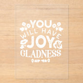 Faith and Happiness – Joy and Gladness Quotes アクリル招待状 (正面)