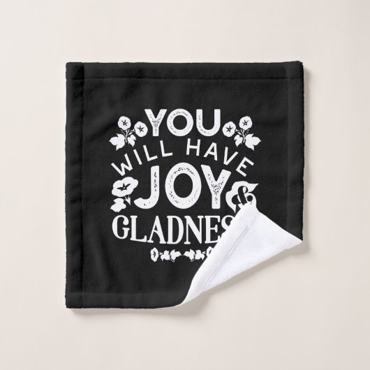 Faith and Happiness – Joy and Gladness Quotes ウォッシュタオル (ウォッシュタオル)