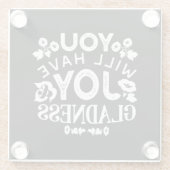 Faith and Happiness – Joy and Gladness Quotes ガラスコースター (裏面)