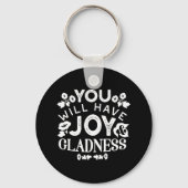 Faith and Happiness – Joy and Gladness Quotes キーホルダー (裏面)