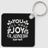 Faith and Happiness – Joy and Gladness Quotes キーホルダー (裏面)