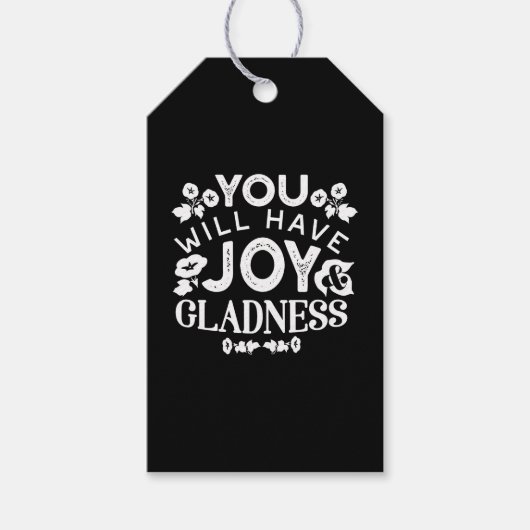 Faith and Happiness – Joy and Gladness Quotes ギフトタグ (正面)