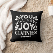 Faith and Happiness – Joy and Gladness Quotes クッション (ブランケット)