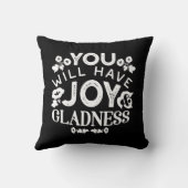Faith and Happiness – Joy and Gladness Quotes クッション (裏面)