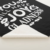 Faith and Happiness – Joy and Gladness Quotes シェルパブランケット (3/4)