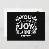 Faith and Happiness – Joy and Gladness Quotes シーズンポストカード (正面/裏面)