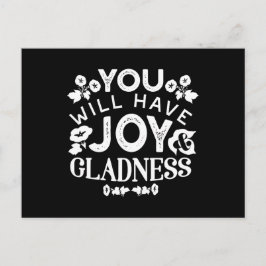 Faith and Happiness – Joy and Gladness Quotes シーズンポストカード