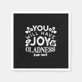 Faith and Happiness – Joy and Gladness Quotes スタンダードカクテルナプキン