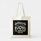 Faith and Happiness – Joy and Gladness Quotes トートバッグ (裏面)