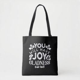 Faith and Happiness – Joy and Gladness Quotes トートバッグ