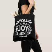 Faith and Happiness – Joy and Gladness Quotes トートバッグ (クローズアップ)
