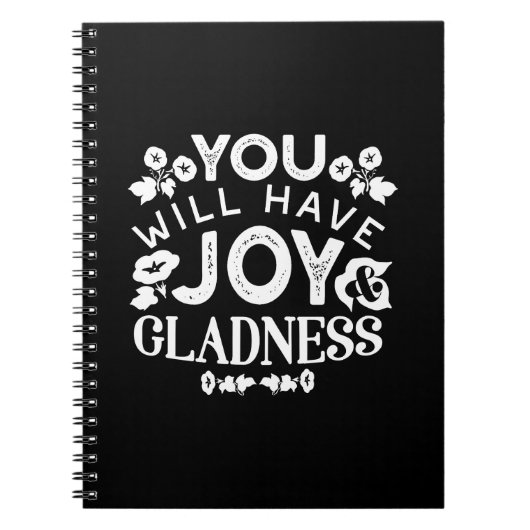 Faith and Happiness – Joy and Gladness Quotes ノートブック (正面)